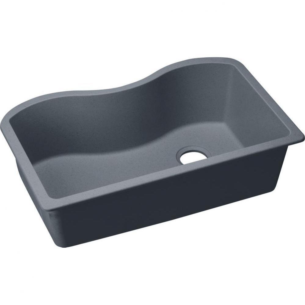 Quartz Classic 33'' x 20'' x 9-1/2'', Single Bowl Undermount Sink, D