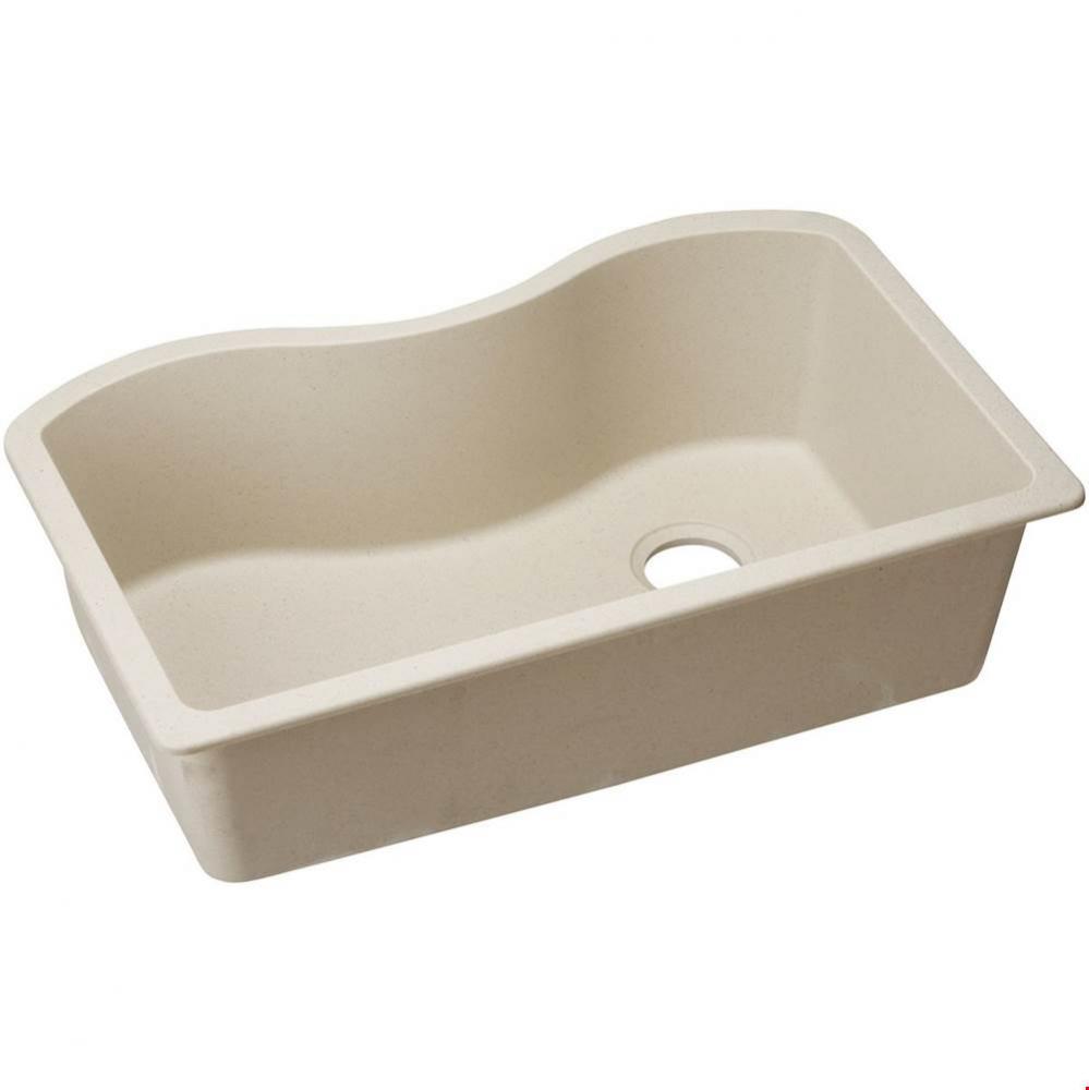 Quartz Classic 33'' x 20'' x 9-1/2'', Single Bowl Undermount Sink, P