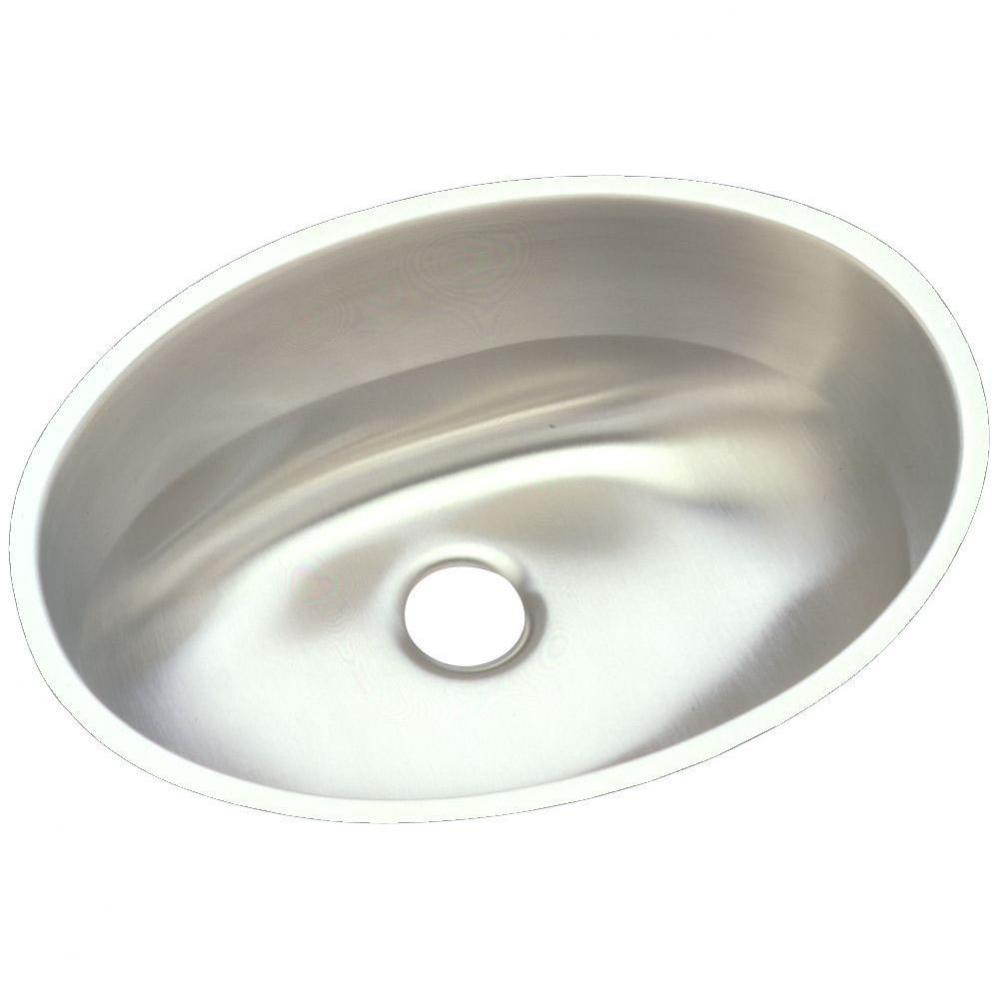 Asana Stainless Steel 18'' x 14'' x 6'', Single Bowl Undermount Bath