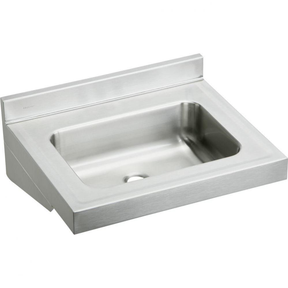 Stainless Steel 22'' x 19'' x 5-1/2'', Wall Hung Lavatory Sink