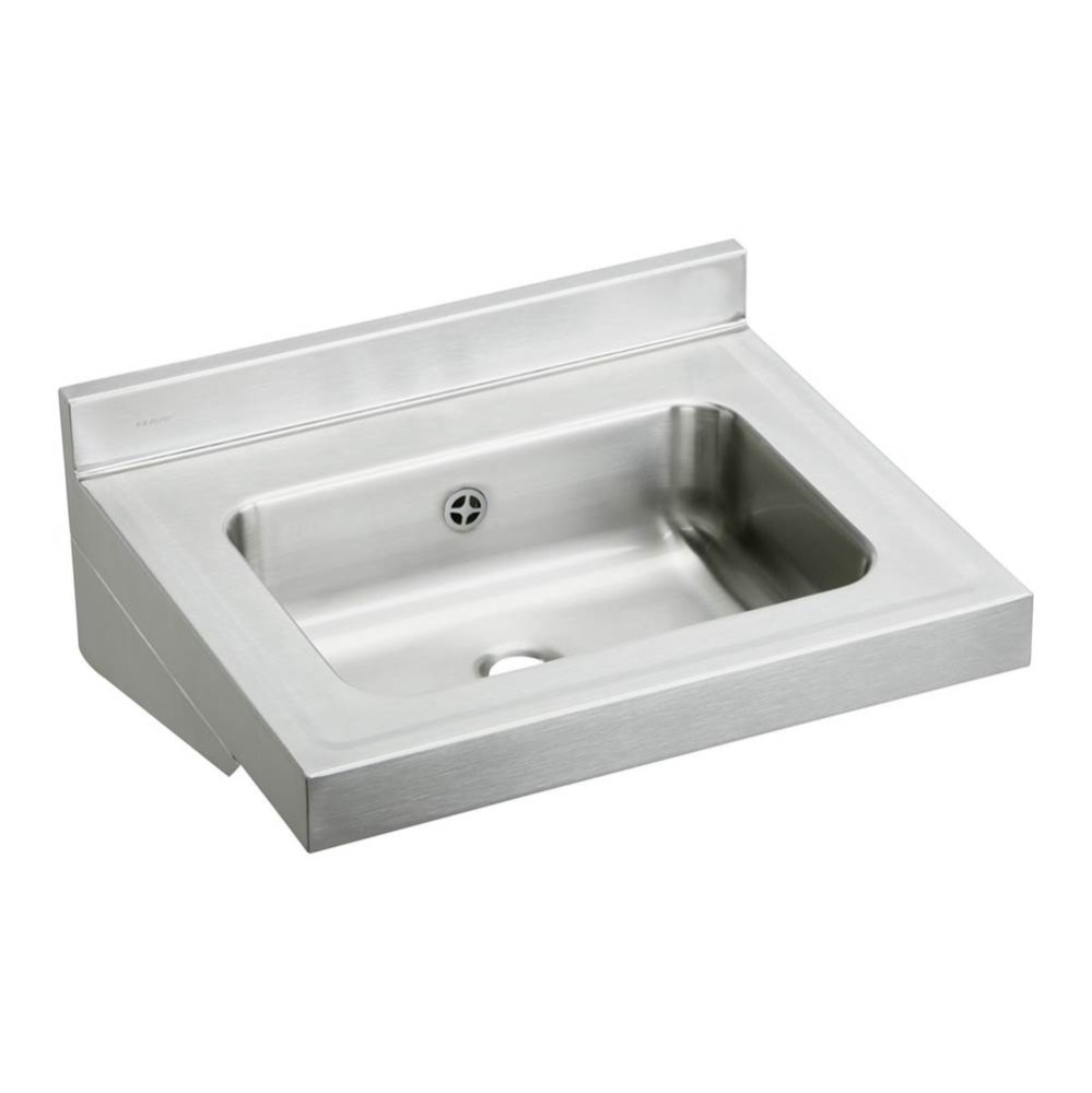Stainless Steel 22'' x 19'' x 5-1/2'' Wall Hung Lavatory Sink