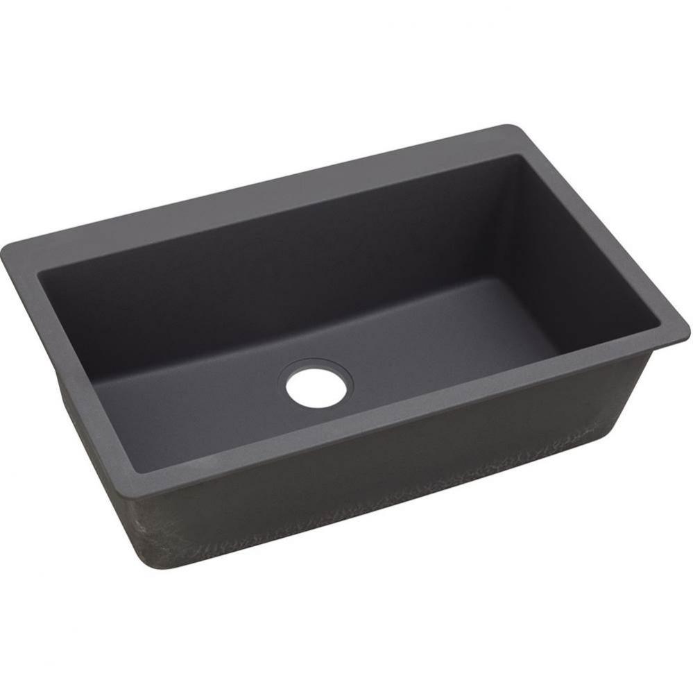 Quartz Luxe 33'' x 20-7/8'' x 9-7/16'' Single Bowl Drop-in Sink Char
