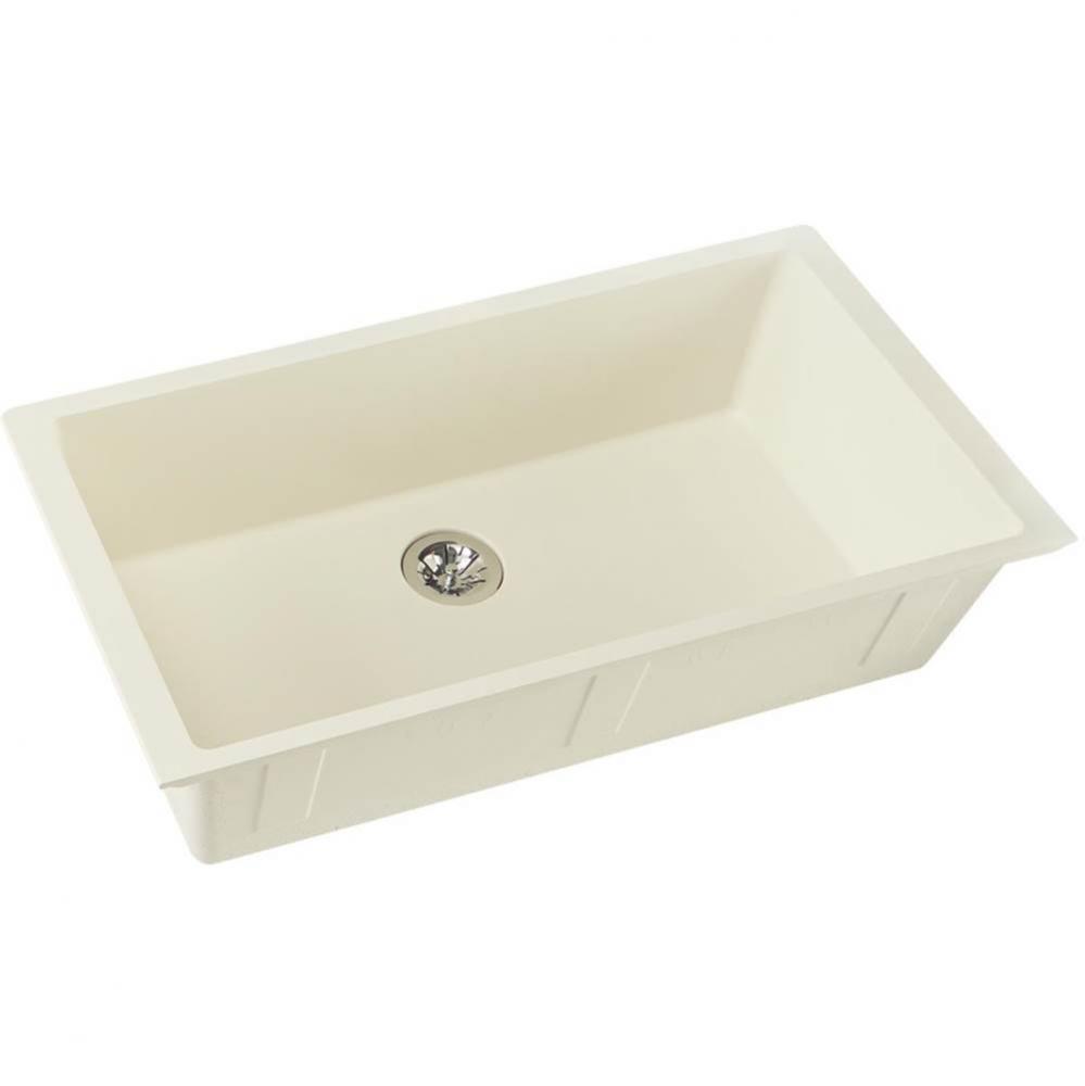 Quartz Luxe 35-7/8'' x 19'' x 9'' Single Bowl Undermount Kitchen Sin