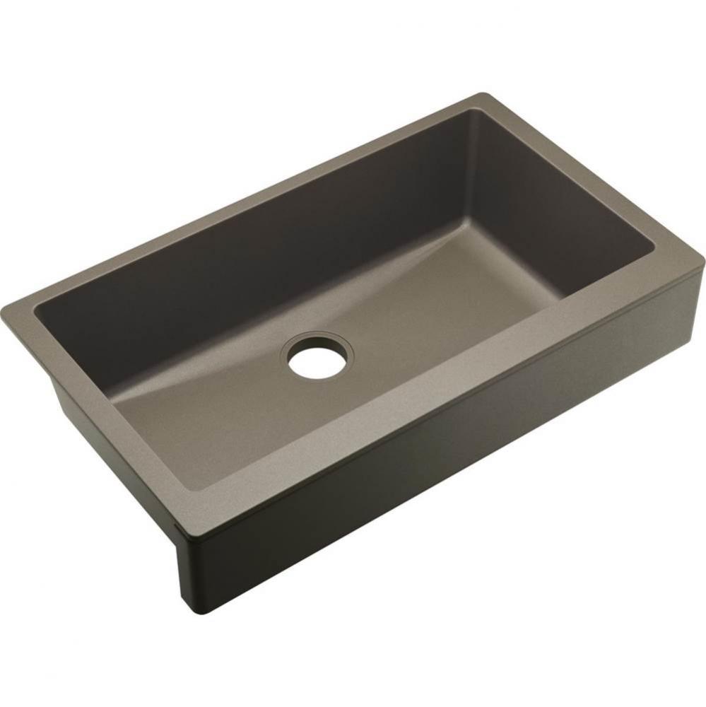 Quartz Luxe 35-7/8'' x 19'' x 9'' Single Bowl Undermount Kitchen Sin