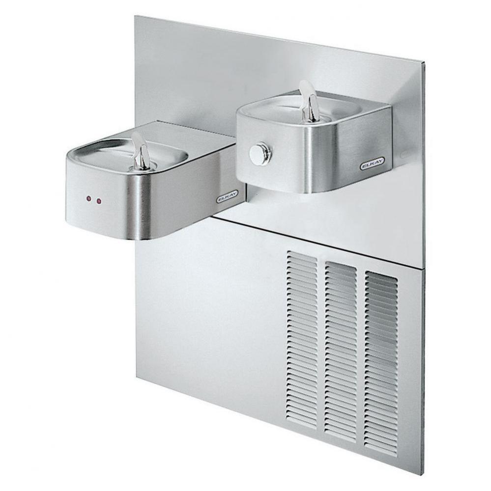 Soft Sides Fountain Bi-Level Reverse ADA Hands-Free, Non-Filtered Refrigerated Stainless