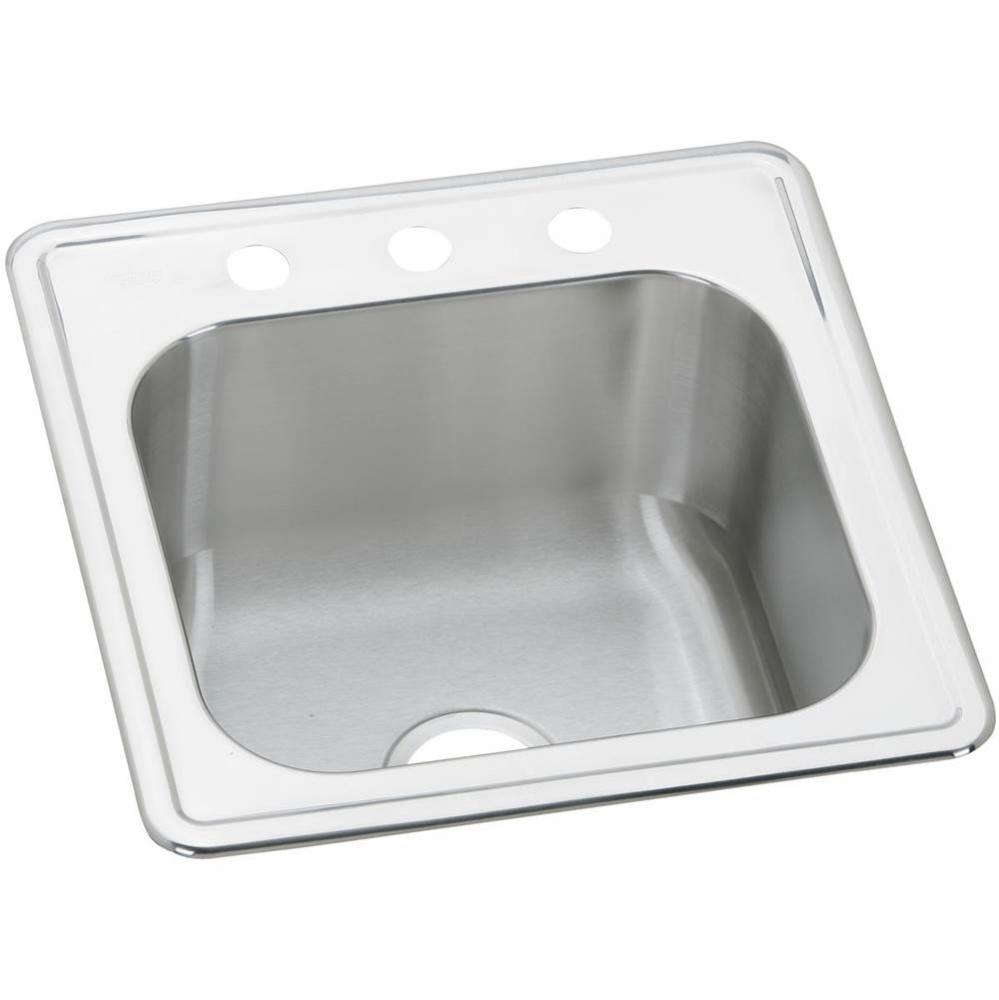 Celebrity Stainless Steel 20'' x 20'' x 10-1/8'', 3-Hole Single Bowl
