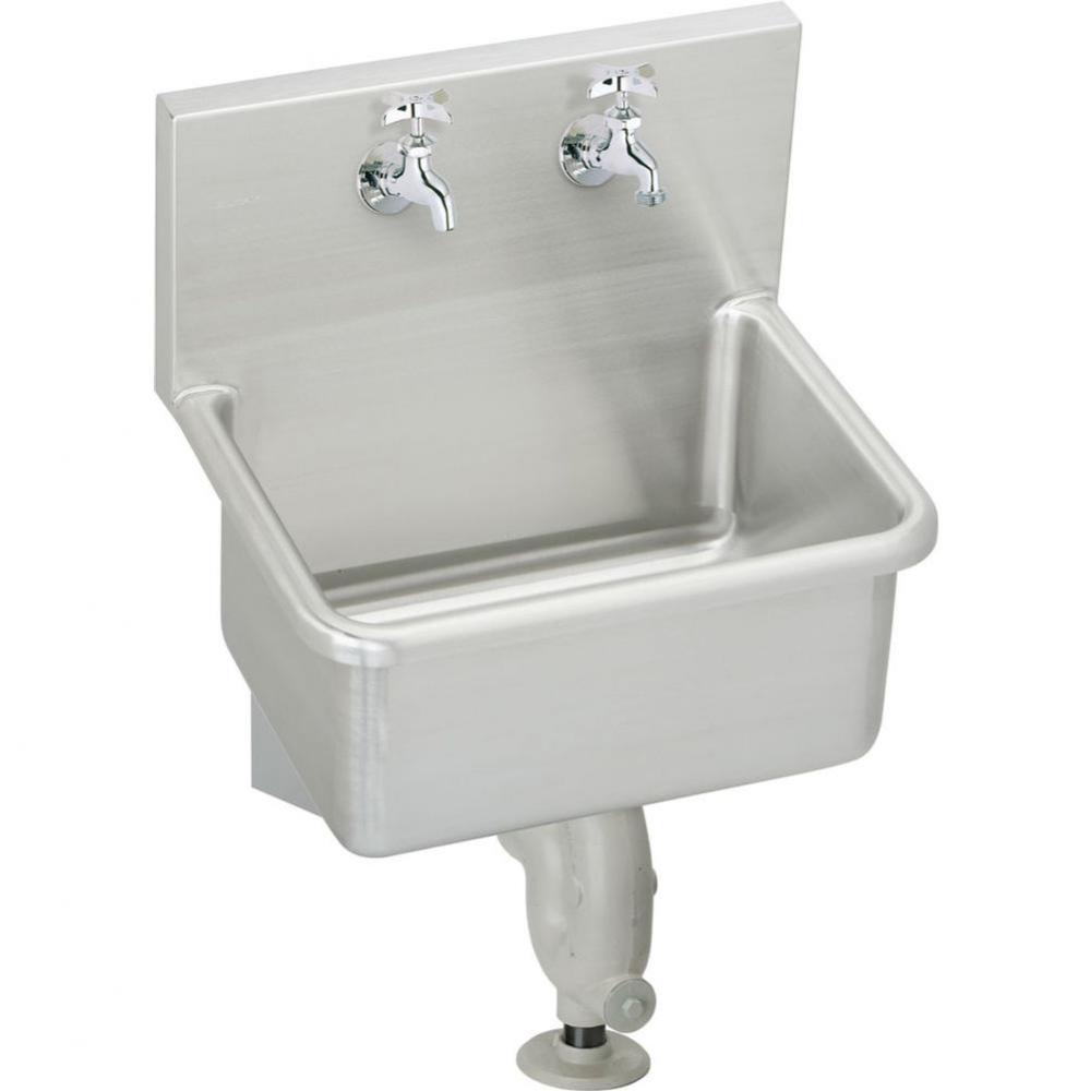 Stainless Steel 21'' x 17-1/2'' x 12, Wall Hung Service Sink Kit