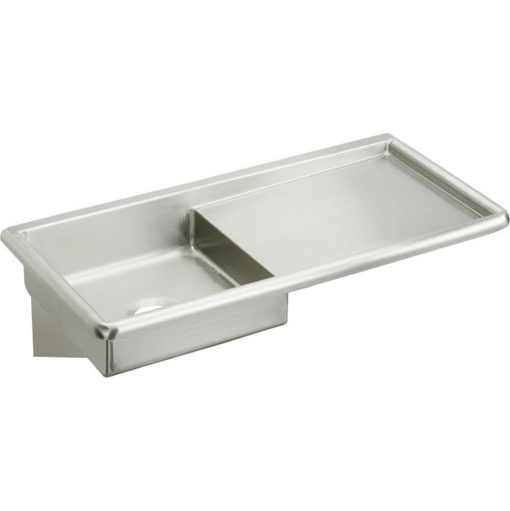 Stainless Steel 42'' x 20'' x 6, Wall Hung Service Sink