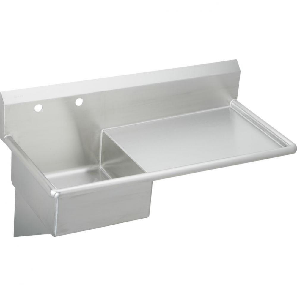 Stainless Steel 49-1/2'' x 24'' x 10, Wall Hung Service Sink