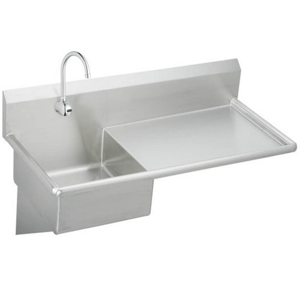Stainless Steel 49-1/2'' x 24'' x 10 Wall Hung Service Sink Kit