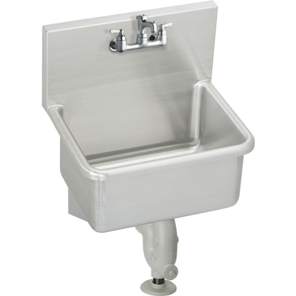 Stainless Steel 21'' x 17-1/2'' x 12, Wall Hung Service Sink Kit