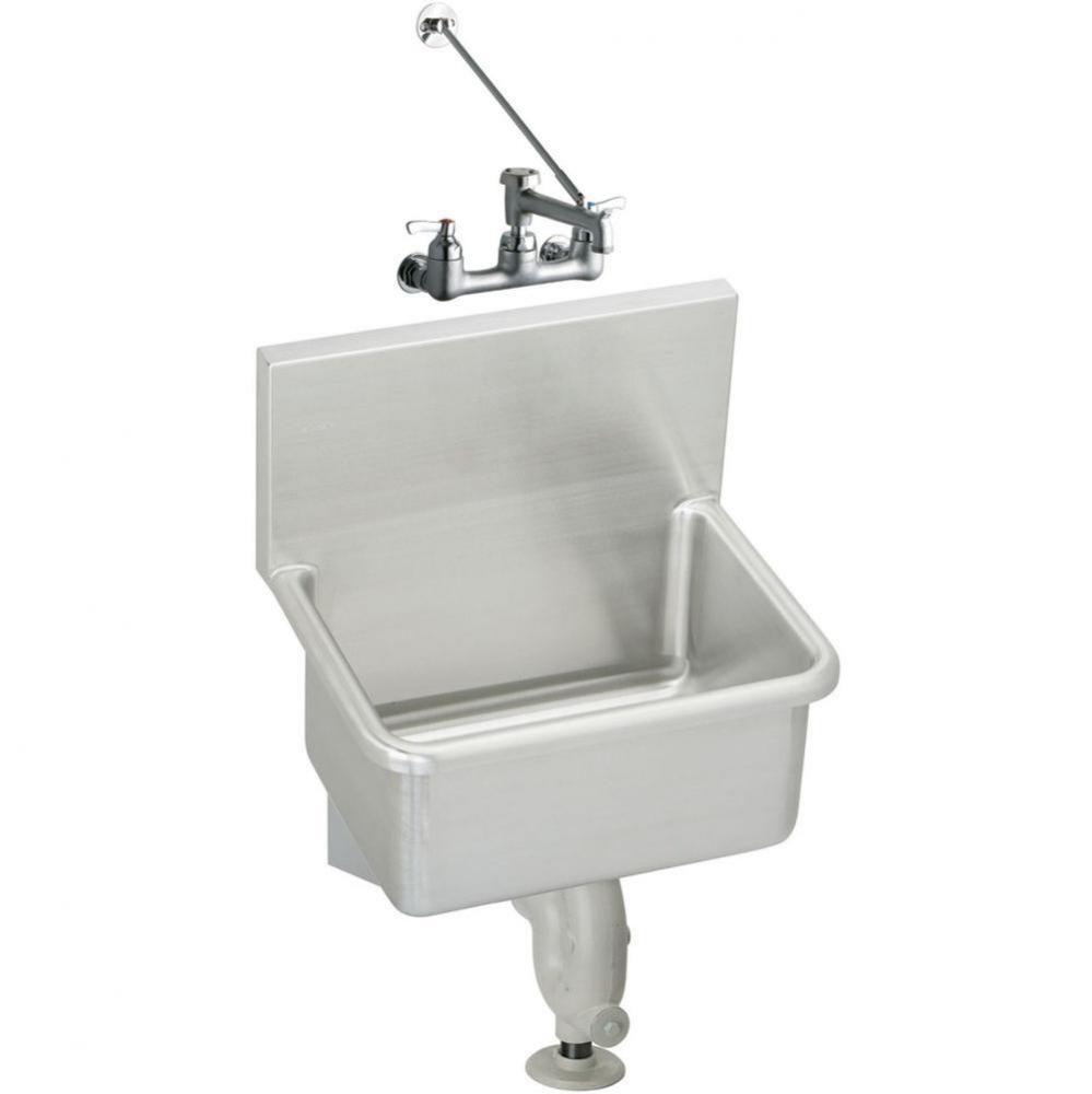 Stainless Steel 21'' x 17-1/2'' x 12, Wall Hung Service Sink Kit