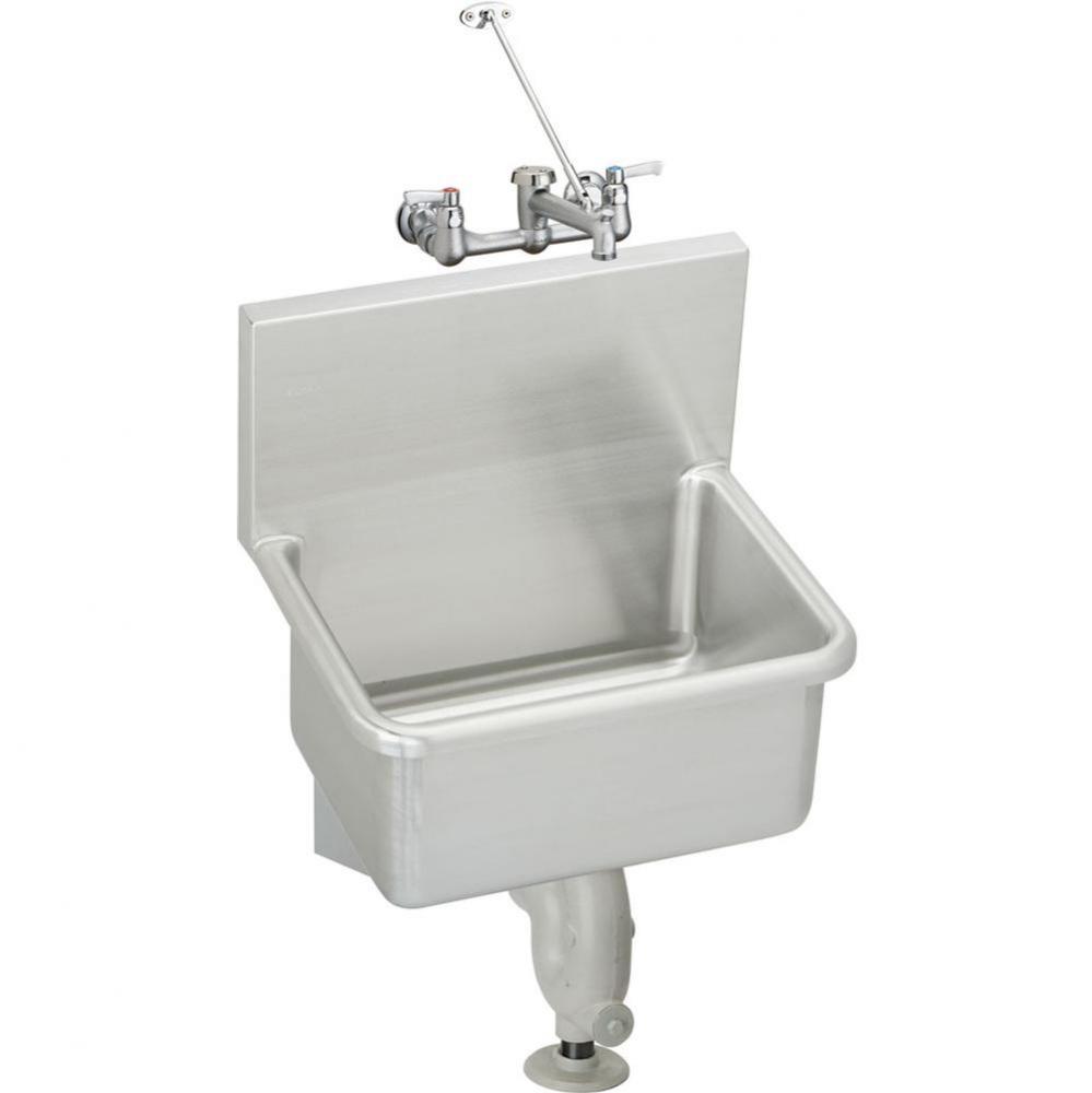 Stainless Steel 25'' x 19-1/2'' x 12, Wall Hung Service Sink Kit
