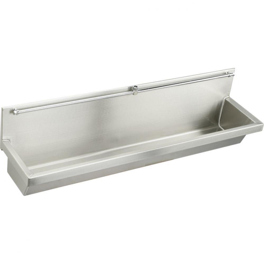 Stainless Steel 48'' x 14'' x 8'', Wall Hung Multiple Station Urinal