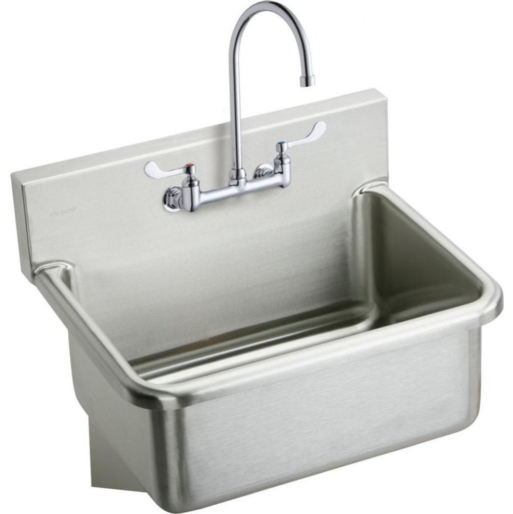 Stainless Steel 25'' x 19.5'' x 10-1/2'', Wall Hung Single Bowl Hand