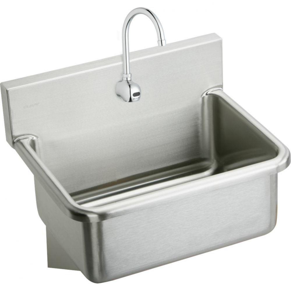 Stainless Steel 31'' x 19.5'' x 10-1/2'', Wall Hung Single Bowl Hand