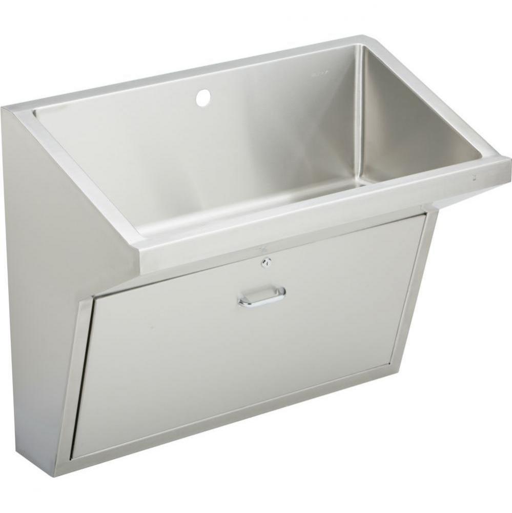 Stainless Steel 33'' x 16-13/16'' x 30'', Wall Hung Single Station S