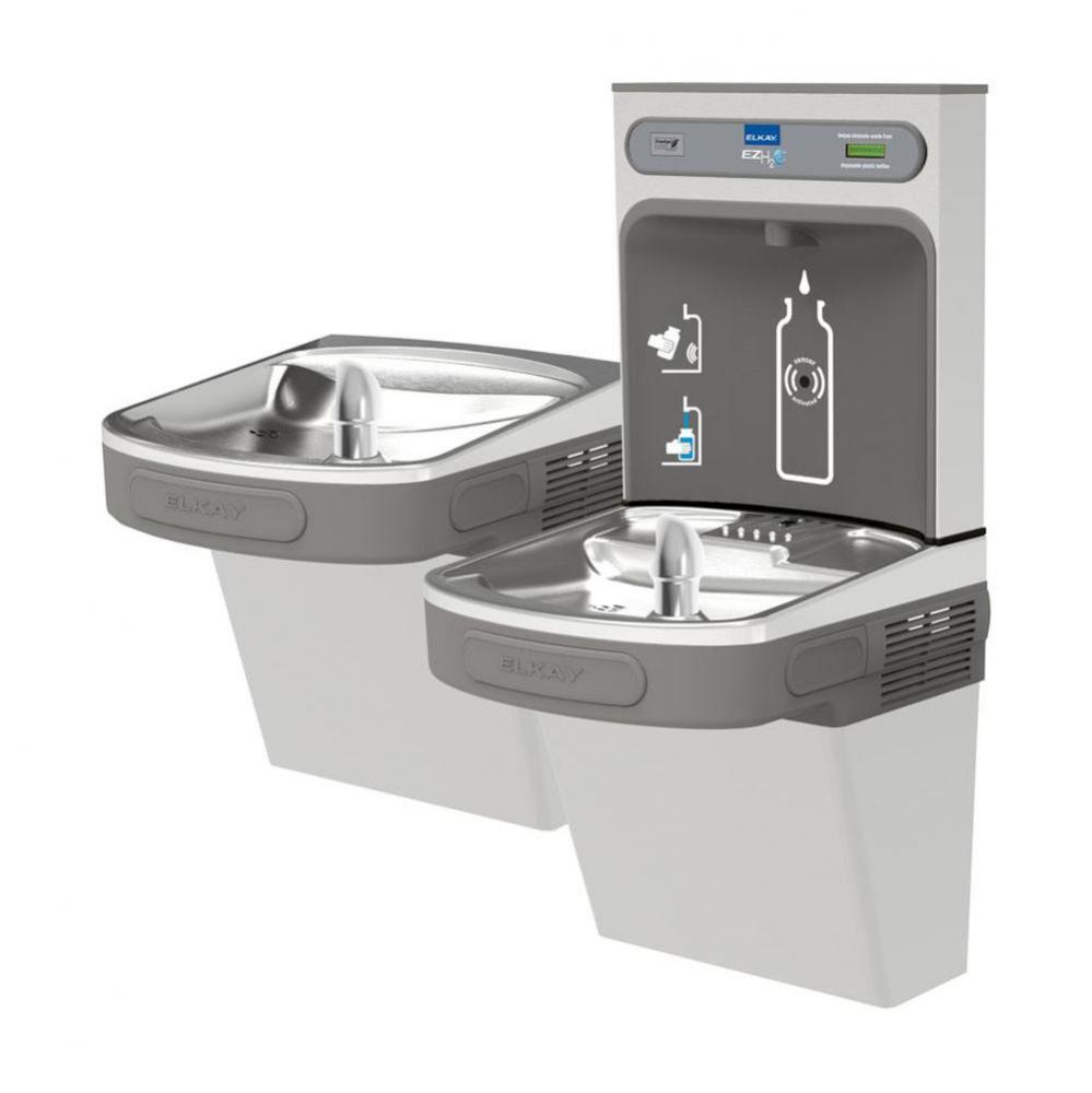 ezH2O Bottle Filling Station and Versatile Bi-Level ADA Vandal-Resistant Cooler, Non-Filtered Non-