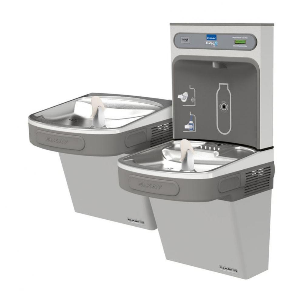 ezH2O Bottle Filling Station and Versatile Bi-Level ADA Cooler, High Efficiecny Non-Filtered Refri