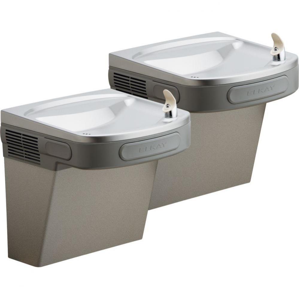 Versatile Cooler Wall Mount Bi-Level ADA w/VandalResist, Bubbler Non-Filtered Refrigerated Stainle