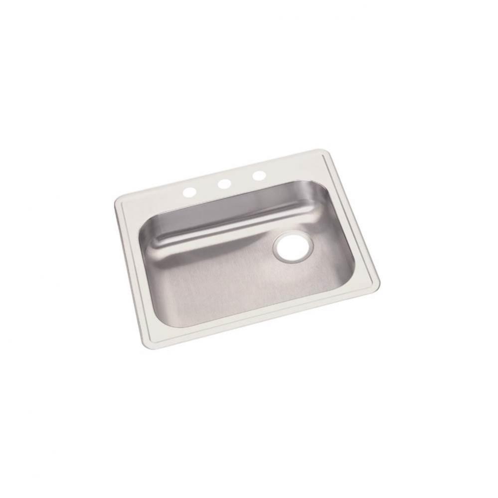 Dayton Stainless Steel 25'' x 21-1/4'' x 5-3/8'', Single Bowl Drop-i