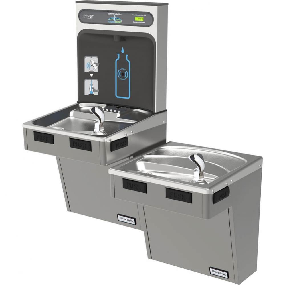 Halsey Taylor HydroBoost Bottle Filling Station, & Bi-Level ADA Cooler, High Efficiency Non-Fi