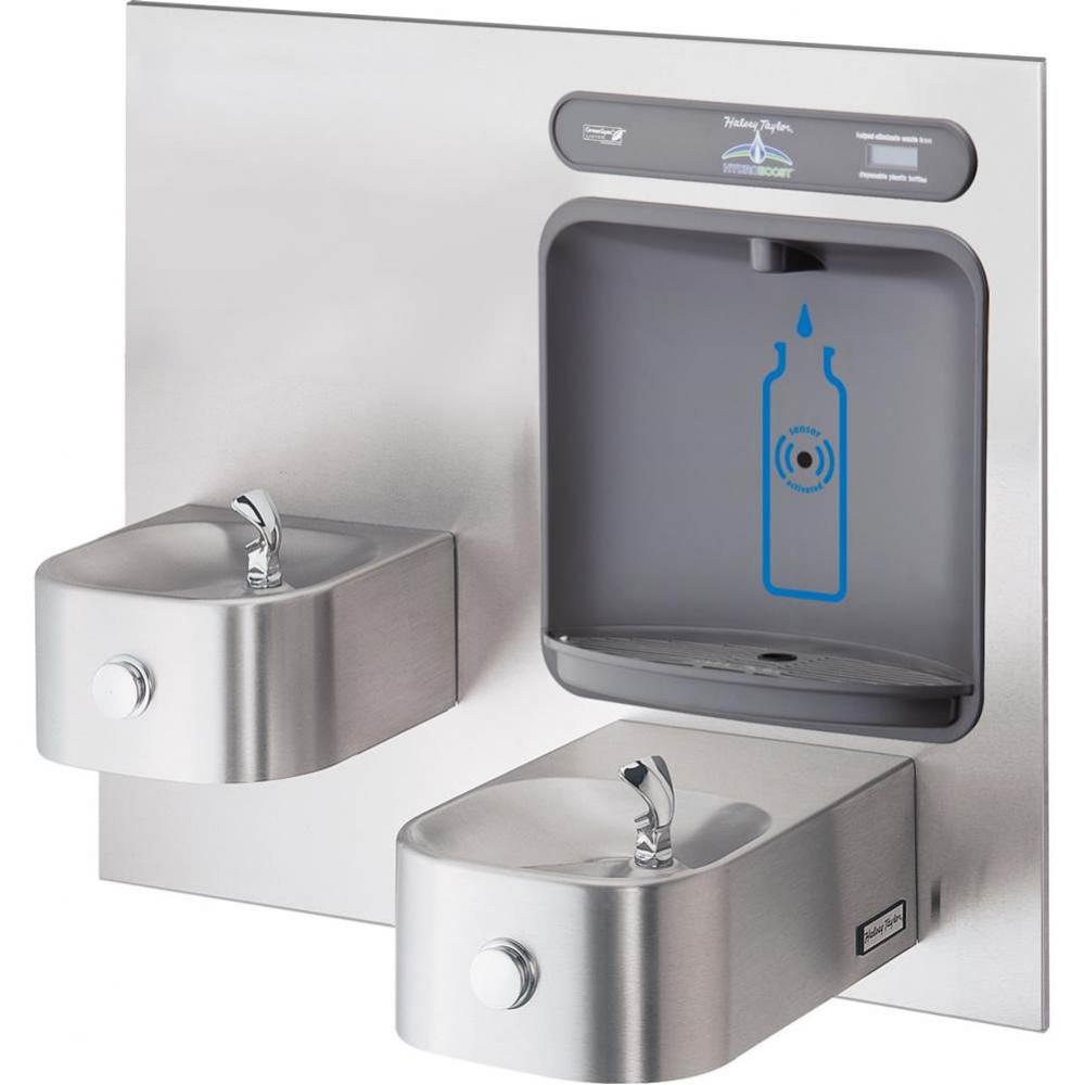 Halsey Taylor HydroBoost Bottle Filling Station, & Integral Contour Fountain, Non-Filtered Non