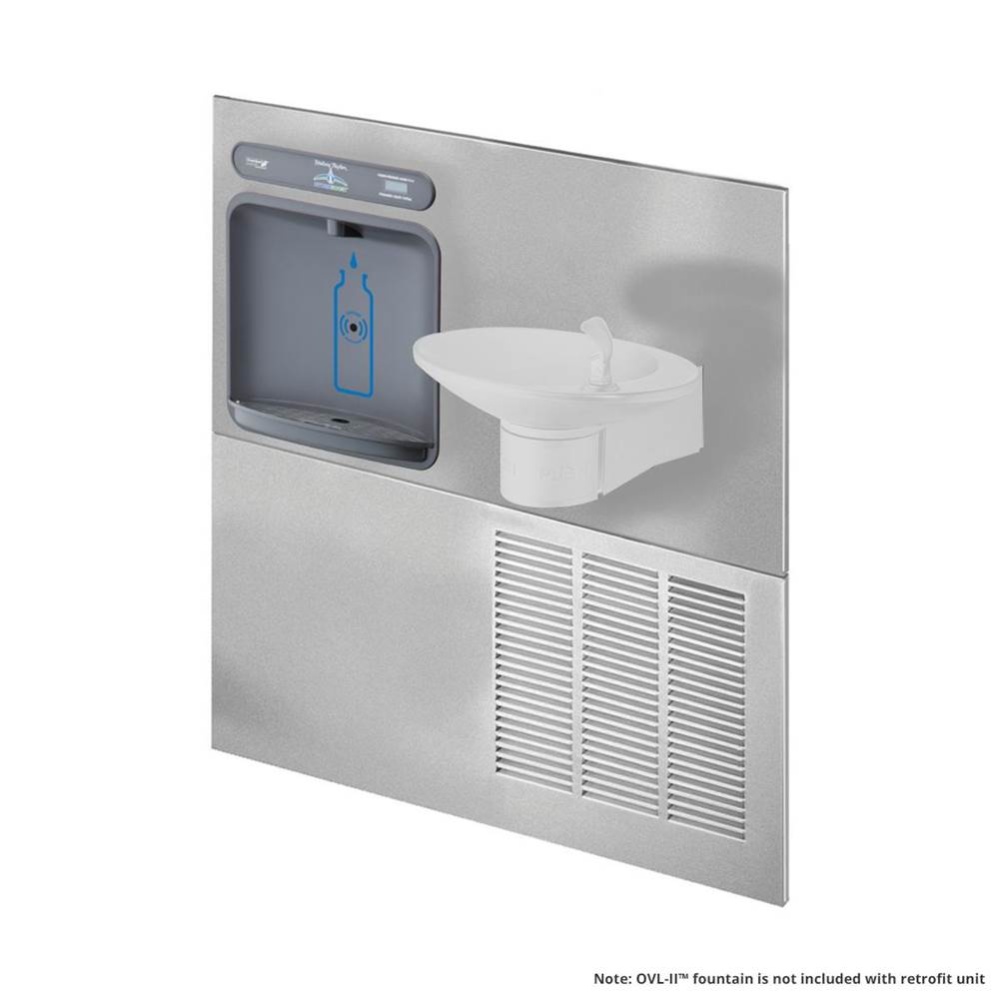 HydroBoost Retrofit Bottle Filling Station for OVL-II Fountain Non-Filtered Refrigerated Stainless