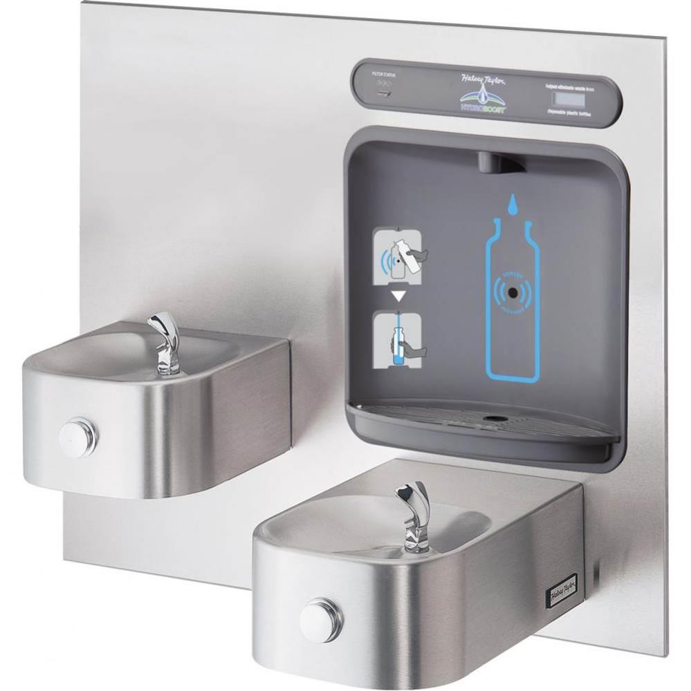 Halsey Taylor HydroBoost Bottle Filling Station, & Integral Contour Fountain, Filtered Non-Ref