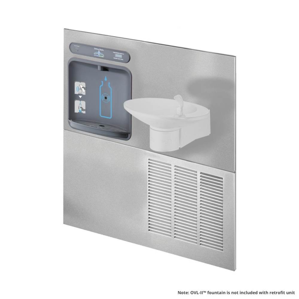 HydroBoost Retrofit Bottle Filling Station for OVL-II Fountain Filtered Refrigerated Stainless
