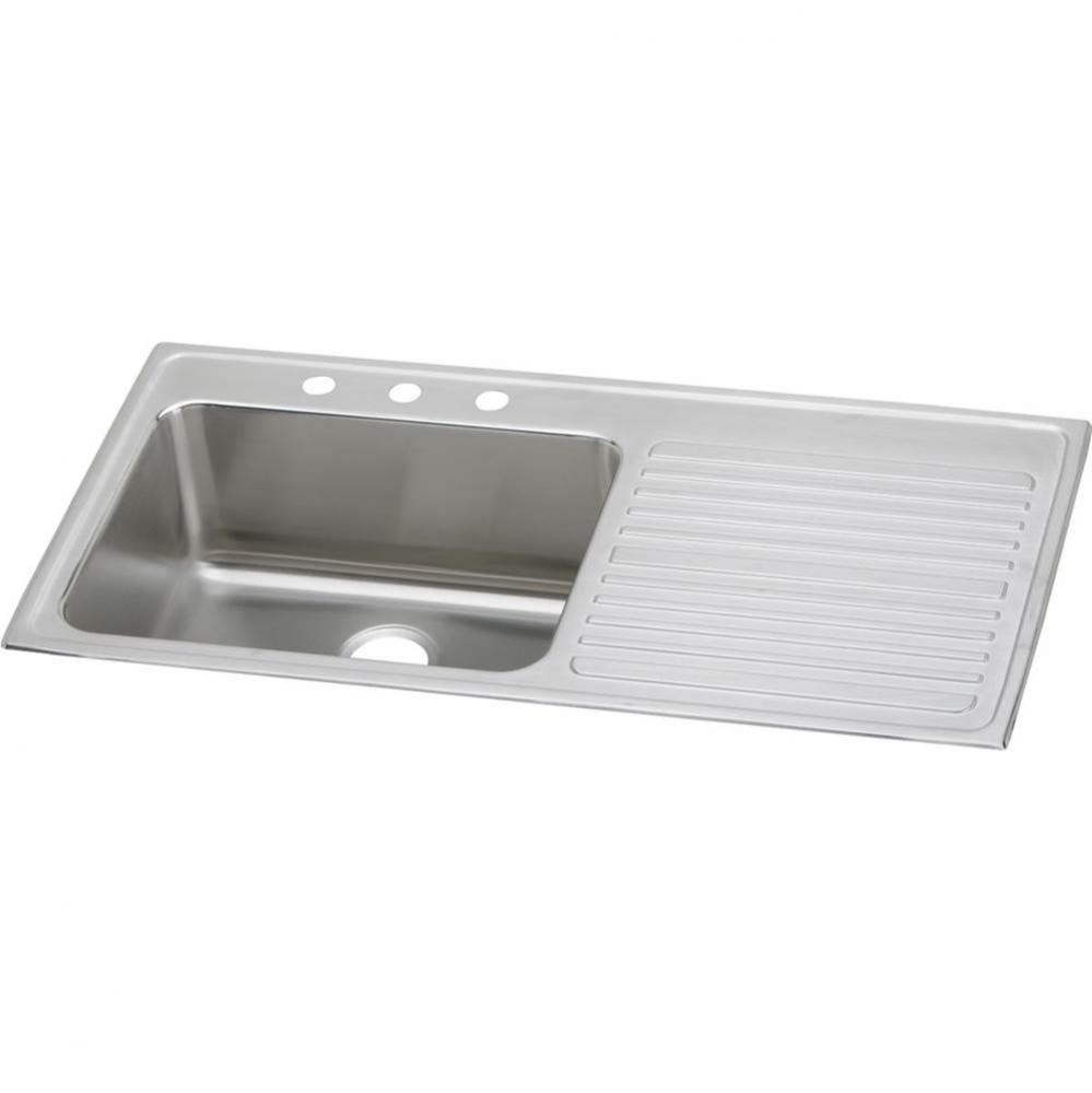 Lustertone Classic Stainless Steel 43'' x 22'' x 10'', Single Bowl D