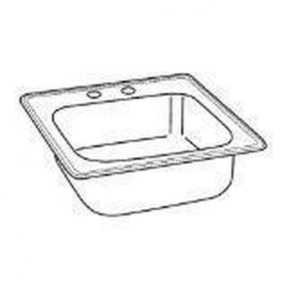 Dayton Stainless Steel 15'' x 15'' x 5-3/16'', Single Bowl Drop-in B