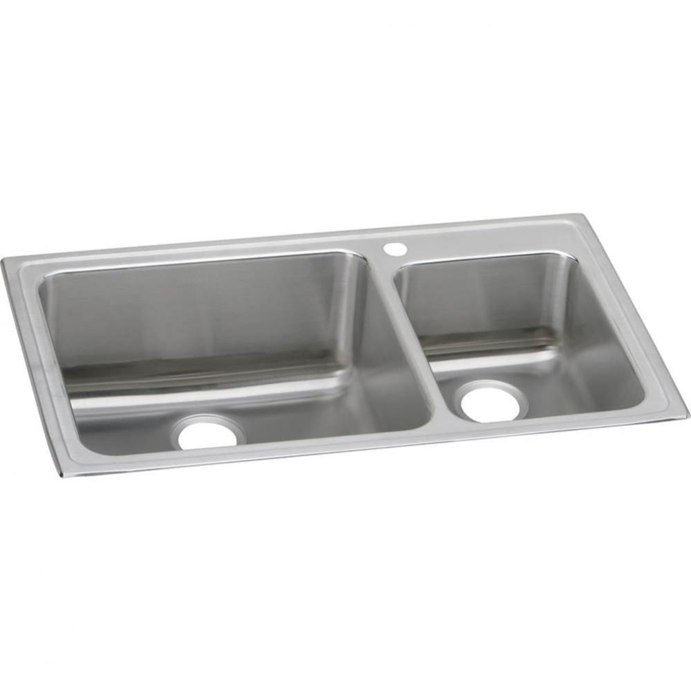 Lustertone Classic Stainless Steel 37'' x 22'' x 10'', 3-Hole 60/40
