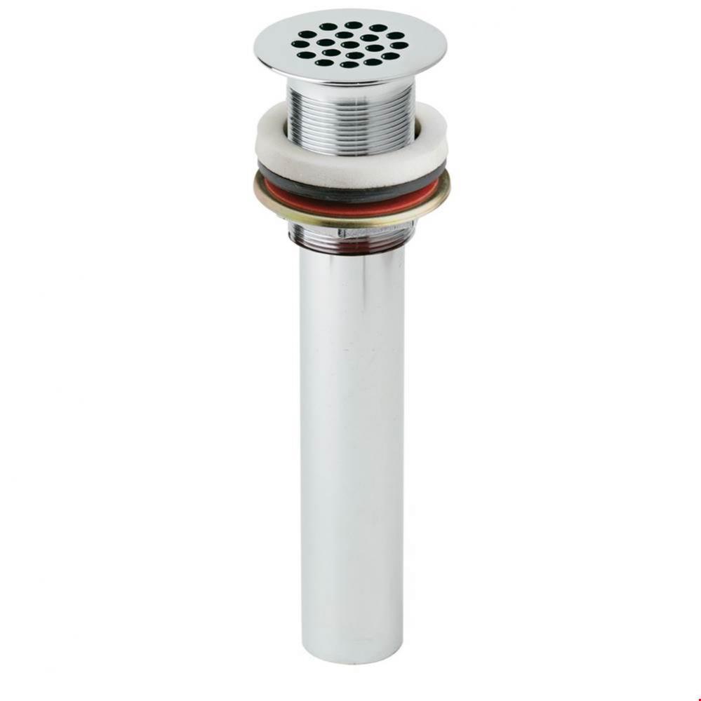 1-1/2'' Drain Fitting Chrome Plated Brass with Perforated Grid and Tailpiece