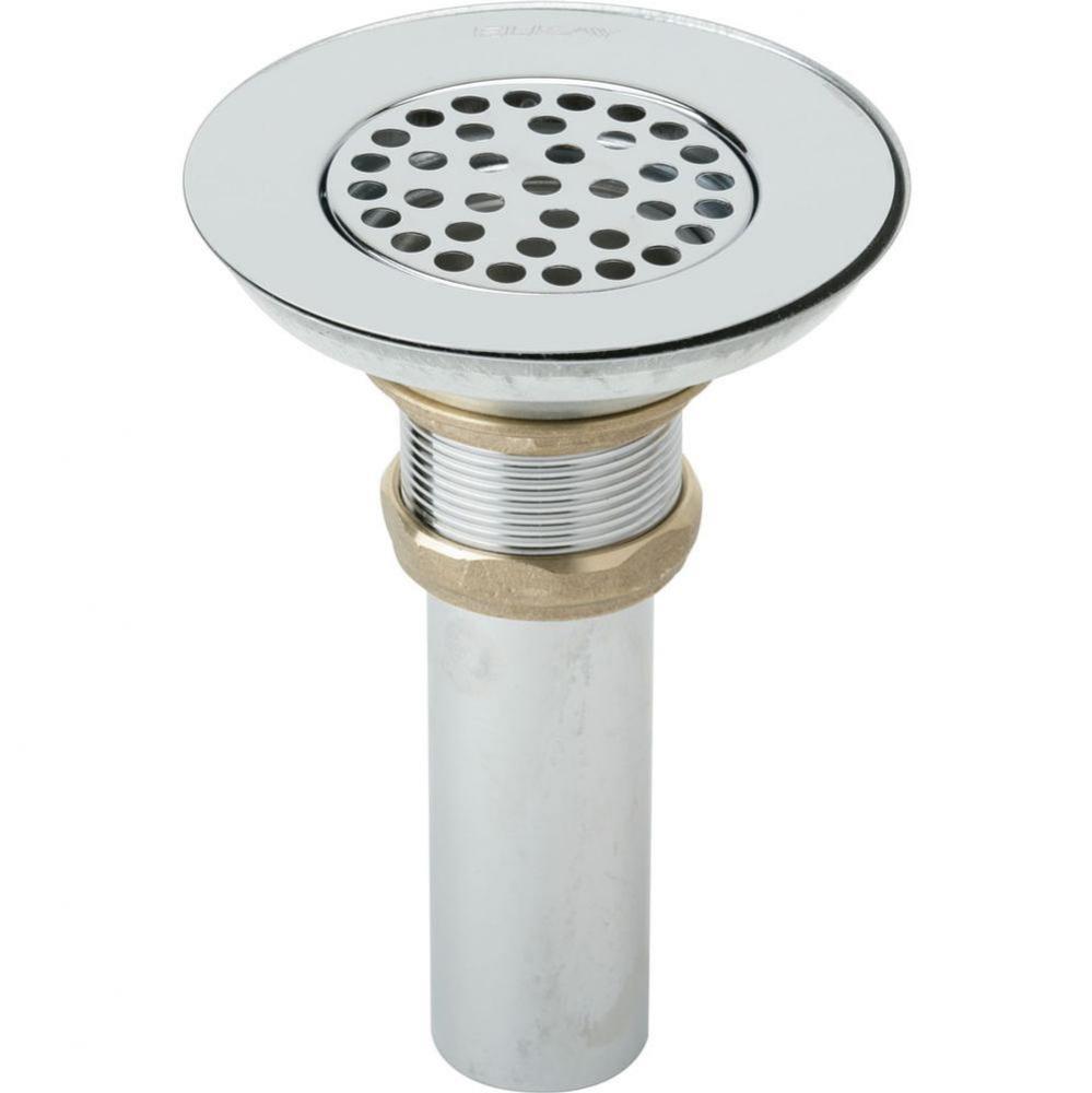 3-1/2'' Drain Nickel Plated Brass Body, Strainer and Tailpiece