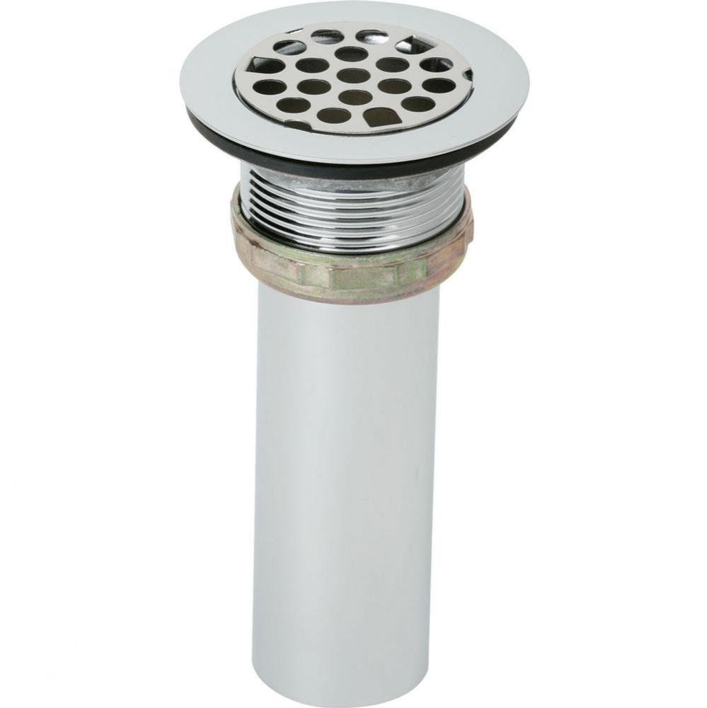 Drain Fitting 2'' Type 316 Stainless Steel Body, Grid Strainer and Tailpiece