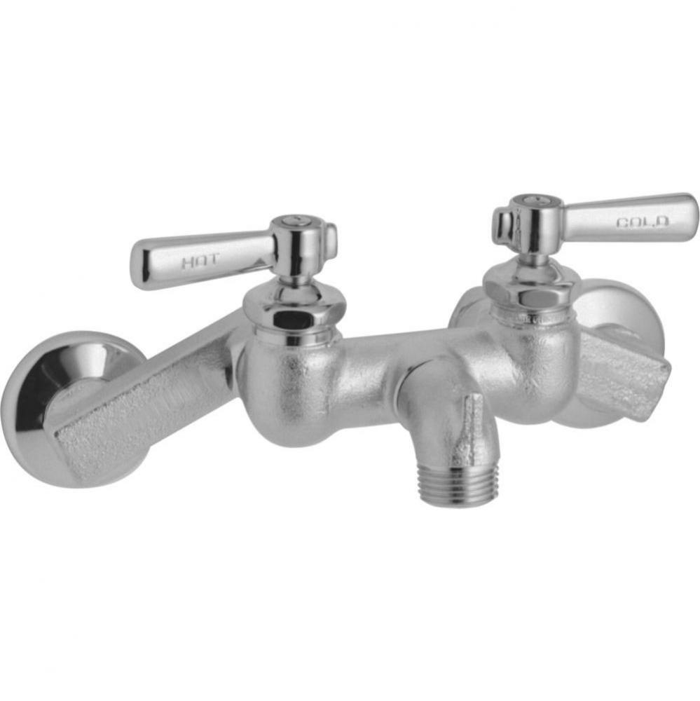 4''-8-3/8'' Adjustable Centers Wall Mount Faucet with Bucket Hook Spout 2&apos