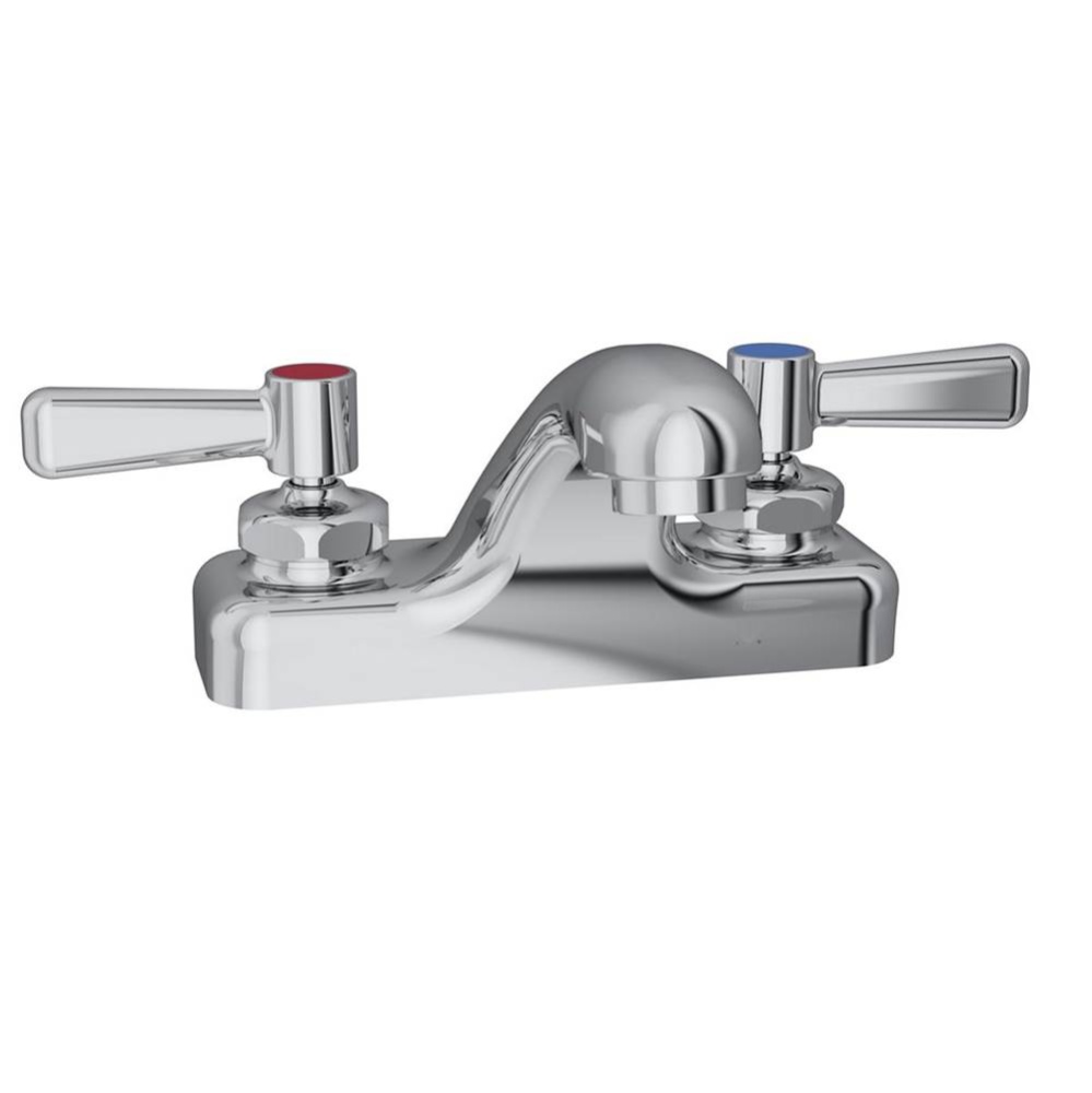 4'' Centerset with Exposed Deck Faucet with Pop-up Drain Integral Spout 2'' Le