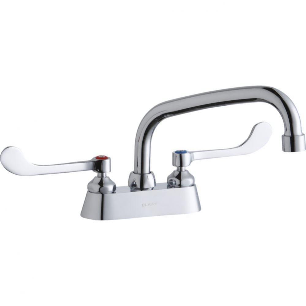 4'' Centerset with Exposed Deck Faucet with 8'' Arc Tube Spout 6'' W