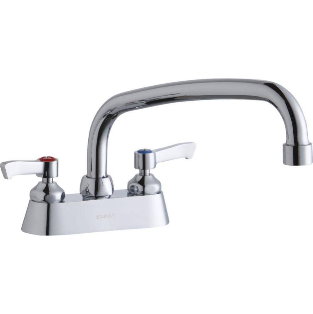 4'' Centerset with Exposed Deck Faucet with 10'' Arc Tube Spout 2''