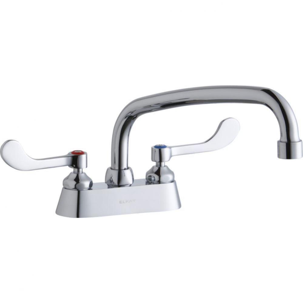 4'' Centerset with Exposed Deck Faucet with 10'' Arc Tube Spout 4''