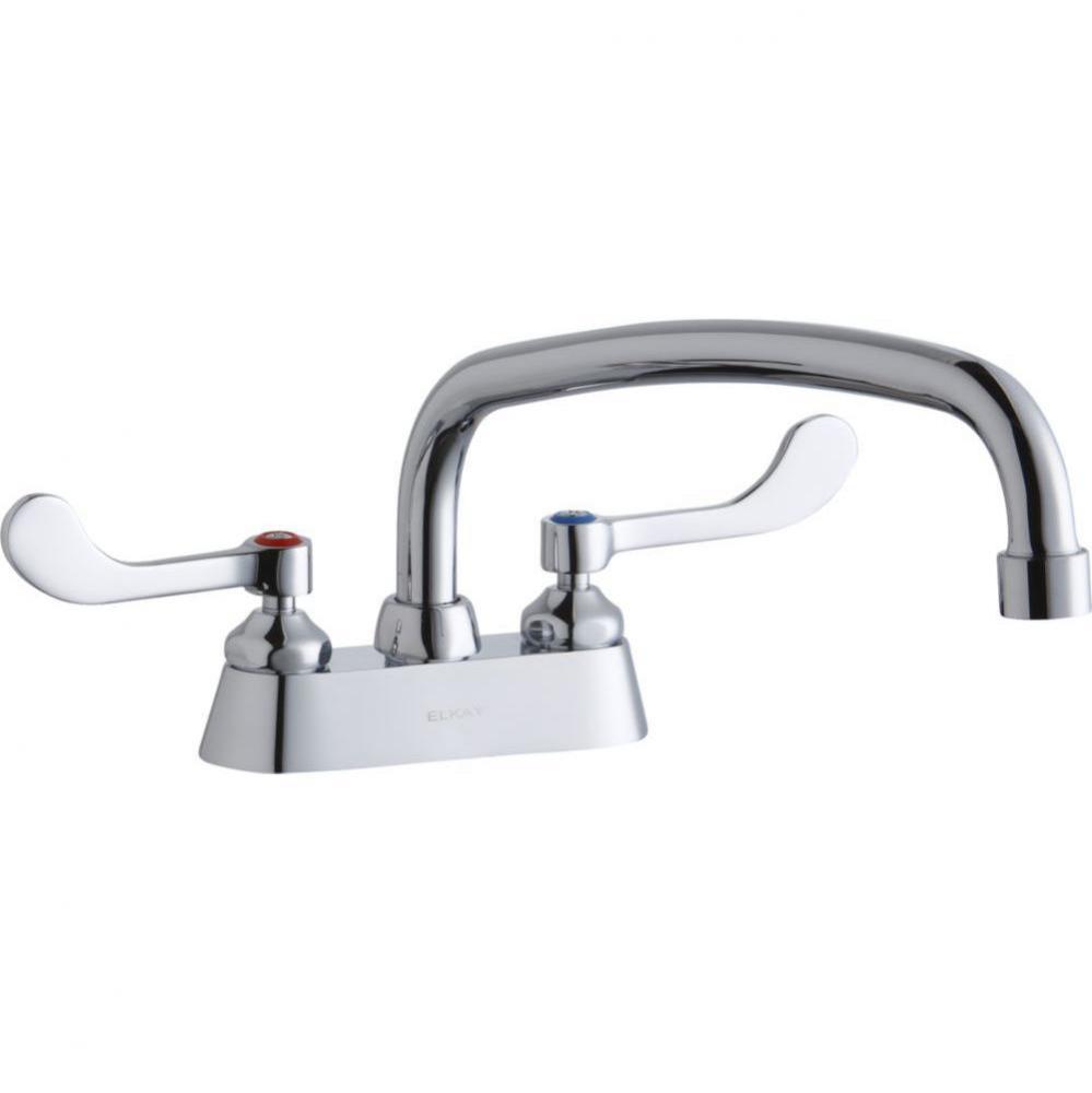 4'' Centerset with Exposed Deck Faucet with 14'' Arc Tube Spout 4''