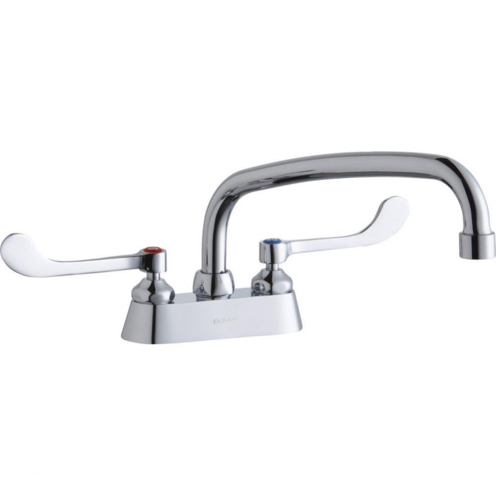 4'' Centerset with Exposed Deck Faucet with 12'' Arc Tube Spout 6''