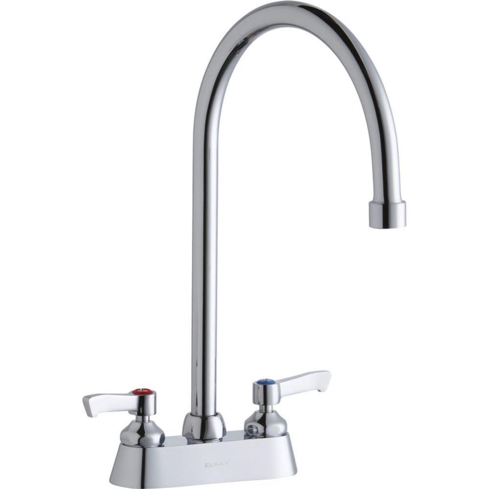 4'' Centerset with Exposed Deck Faucet with 8'' Gooseneck Spout 2''