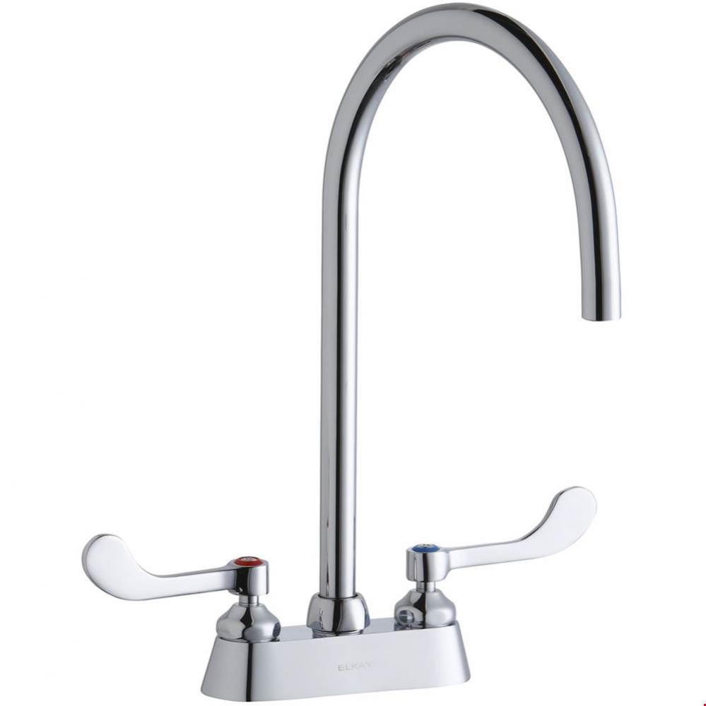 4'' Centerset with Exposed Deck Laminar Flow Faucet with 8'' Gooseneck Spout 4