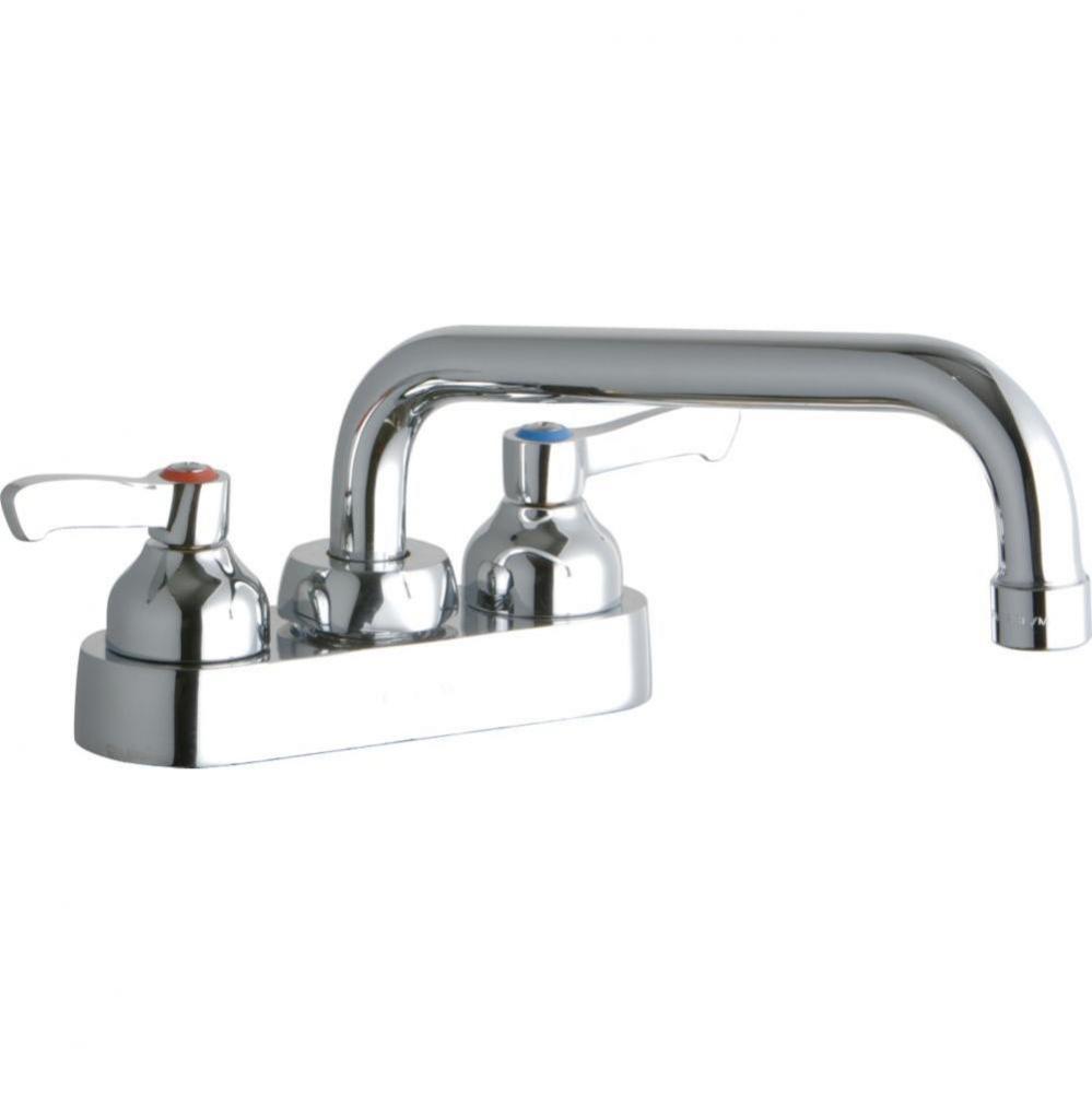 4'' Centerset with Exposed Deck Faucet with 8'' Tube Spout 2'' Lever