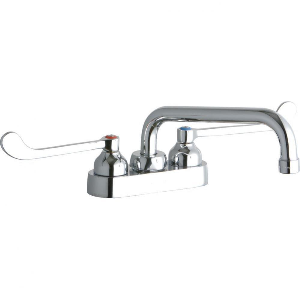 4'' Centerset with Exposed Deck Faucet with 8'' Tube Spout 6'' Wrist