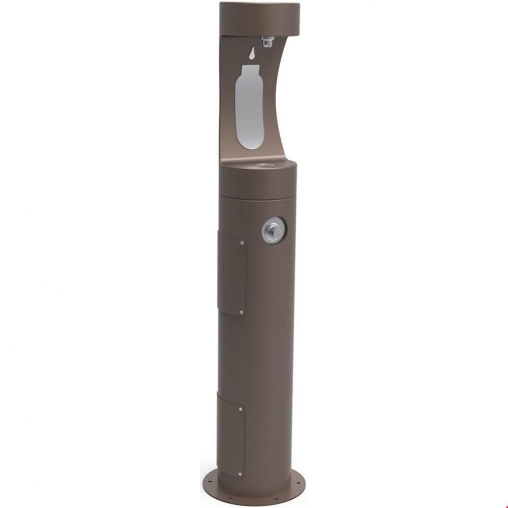 Halsey Taylor Outdoor HydroBoost Bottle Filling Station, Pedestal Non-Filtered Non-Refrigerated Fr