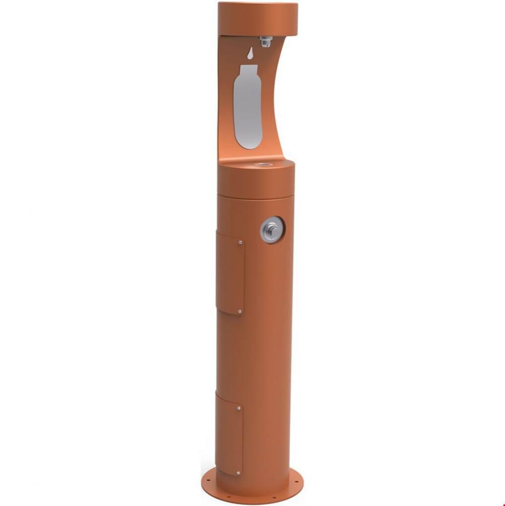 Halsey Taylor Outdoor HydroBoost Bottle Filling Station, Pedestal Non-Filtered Non-Refrigerated Fr