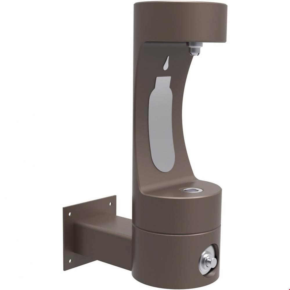Outdoor ezH2O Single Arm Bottle Filling Station Wall Mount, Non-Filtered Non-Refrigerated Freeze R